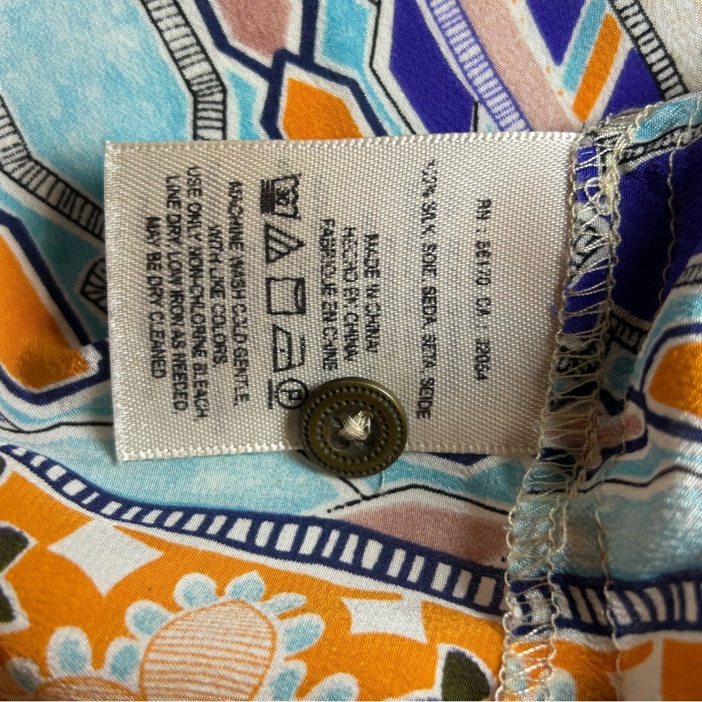 Maeve Anthropologie Multicolor Boho Floral blouse women’s size 10 3/4 sleeve - Picture 13 of 13